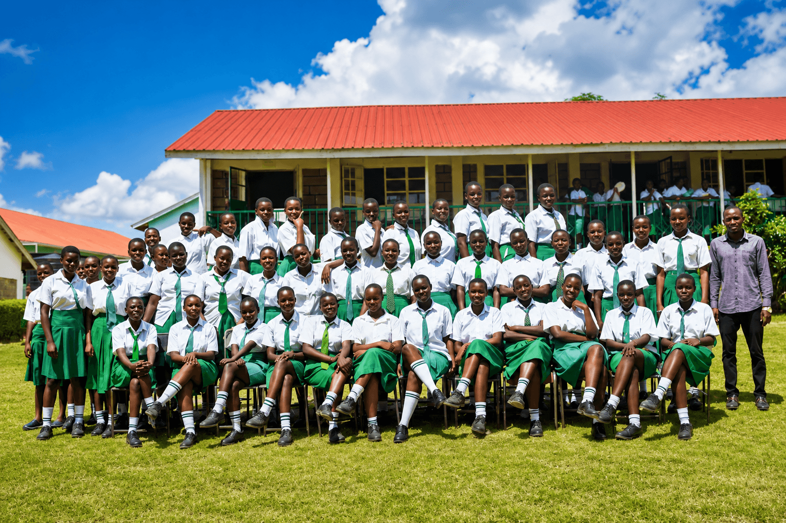 A class group photo, ST. JOSEPHENE BAKHITA NYALIENGA GIRLS SECONDARY SCHOOL